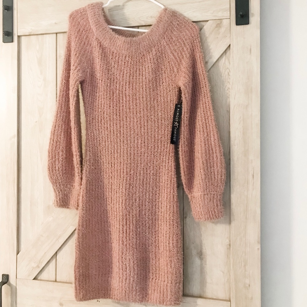 Pink Sweater Dress
